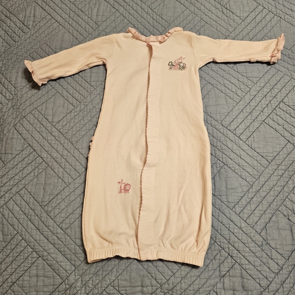 Magnolia Baby Girl's Emb Sweet Safari Ruffled Converter Gown Small - Picture 1 of 6